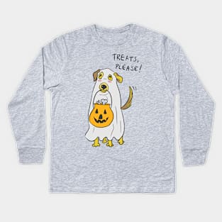 Treats, please! Kids Long Sleeve T-Shirt